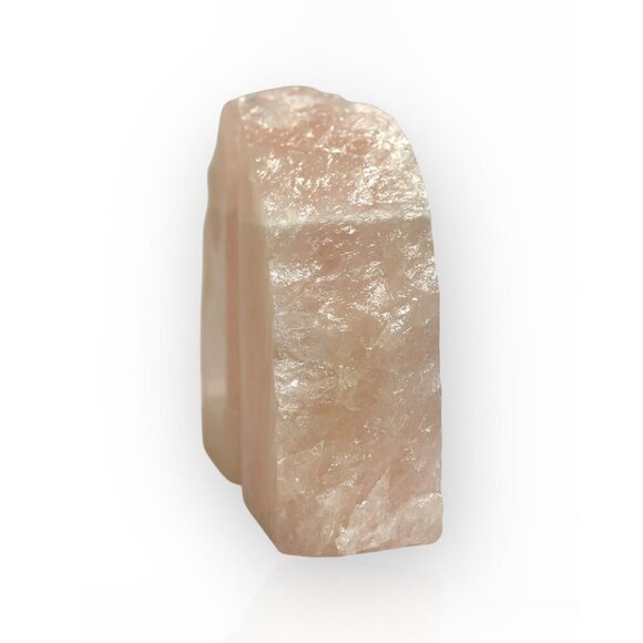 Rose Quartz Bookends Natural Stone Characteristics Pink Crystal Home Decor (AR) - Picture 7 of 16